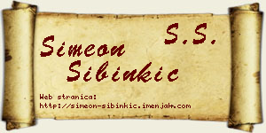Simeon Sibinkić vizit kartica